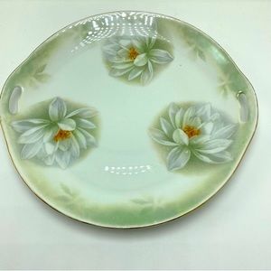 Vintage P.V. Kloster Vessa Germany Hand Painted 2 Handled Serving Plate